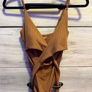 Aerie brown  One Piece Bodysuit